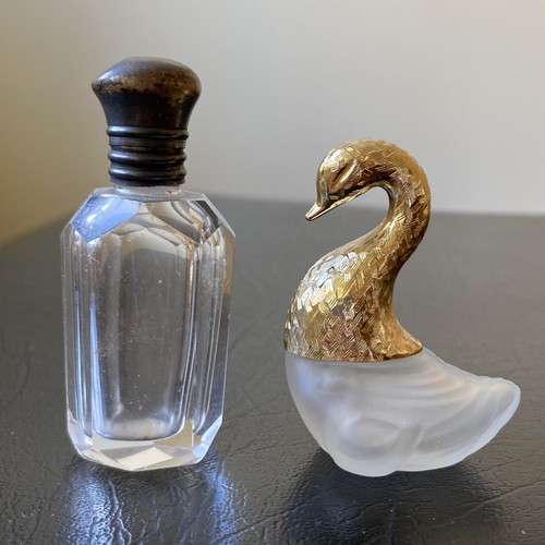 Vtg crystal perfume bottle - crystal,